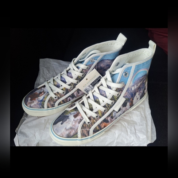 Fashion Sneakers. Bajawood and Malibu Wild Horse Prints. - Picture 3 of 8